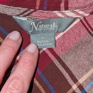 Natural Reflections Multicolor Plaid Button Down Shirt